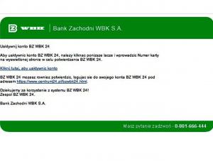 Klienci banku BZ WBK w niebezpieczeństwie