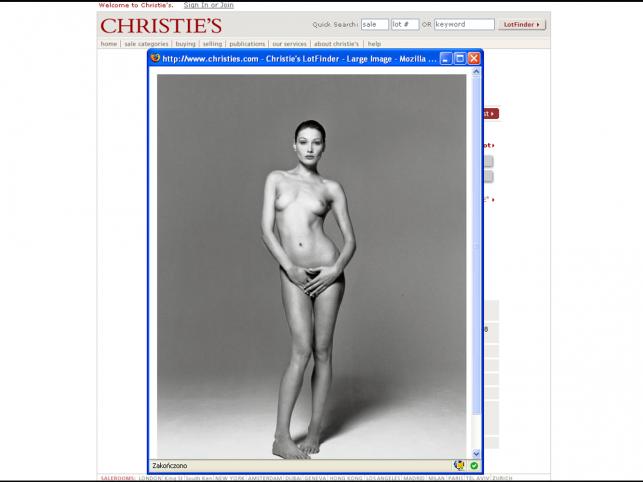 Naga fotka żony prezydenta na aukcji Christie's