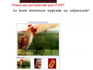 Zachęta do samobójstwa reklamą na aukcji