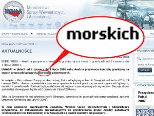 Według MSWiA, Austria leży nad... morzem
