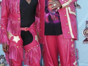 Funk singer Bootsy Collins and his wife Patti Collins arrive at the BET Hip Hop Awards in Atlanta, Saturday, Oct. 13, 2007.  AP PhotoJeff Christensen
