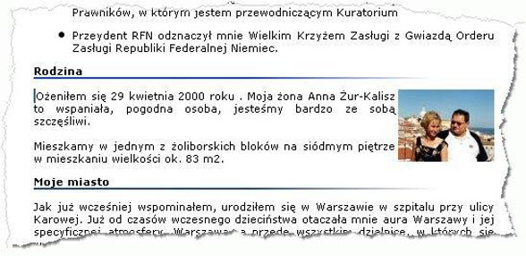 Strona Ryszarda Kalisza