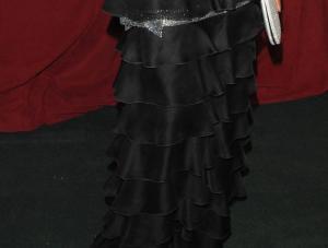 Model Iman arrives at the 7th on Sale dinner gala to benefit the fight against HIV and AIDS at the 69th Regiment Armory, Thursday, Nov. 15, 2007 in New York. AP PhotoPeter Kramer