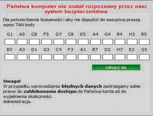 Podrobiona strona banku na fałszywym serwerze
