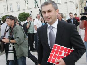 Grzegorz Napieralski zadowolony po rozmowie z prezydentem Lechem Kaczyńskim
