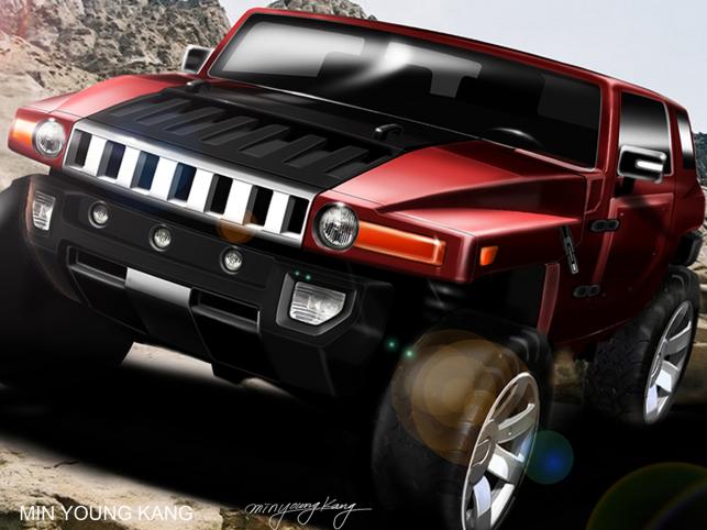 Hummer HX to wizja nowej, twardej terenówki do zadań specjalnych