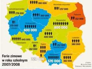 Terminy ferii w roku szkolnym 2007/2008
